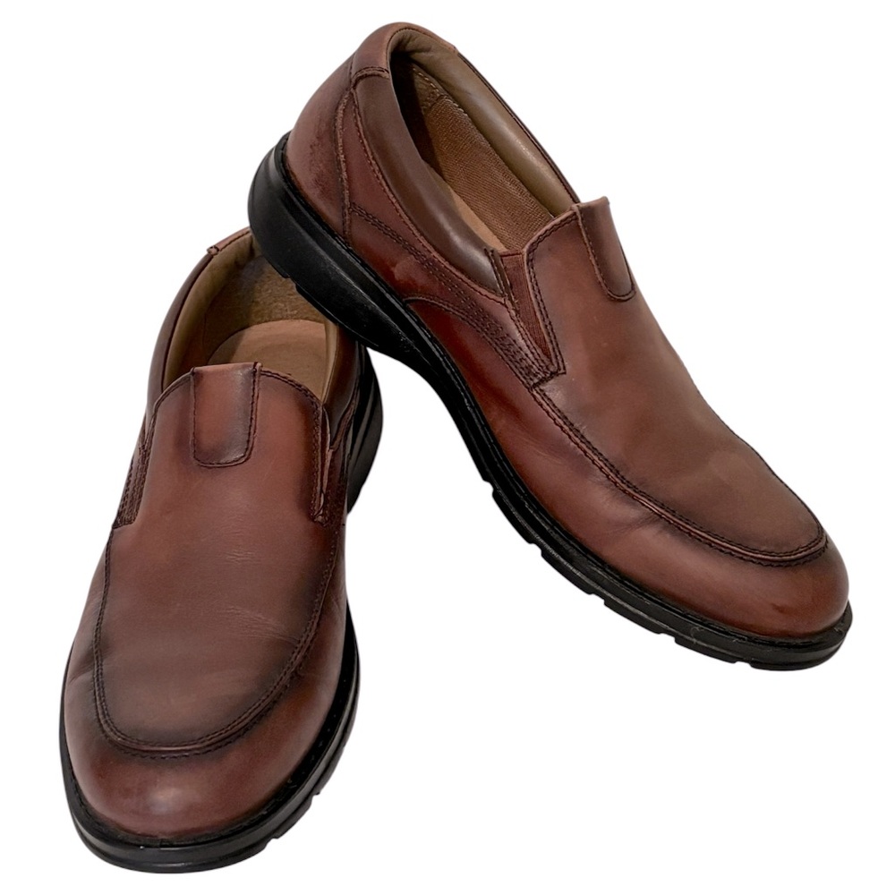 DOCKERS Men’s Tan Leather Slip Ons Size 9.5